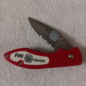 Red Firefighter Pocket Knife